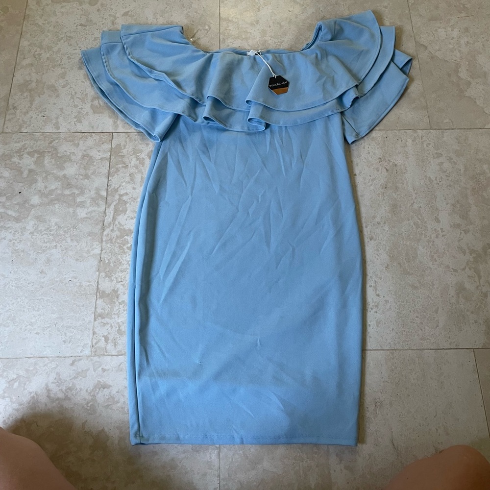 Pink blush maternity dress NWT! Size small
